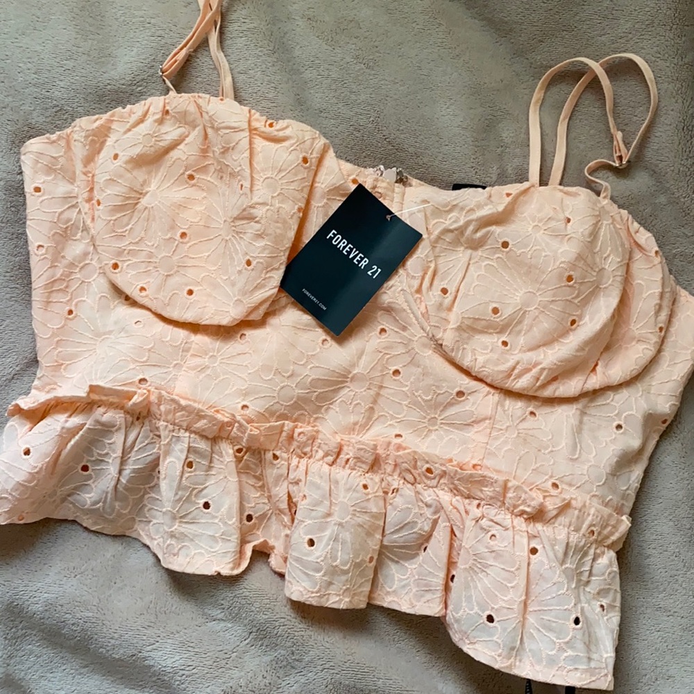 Forever21 pink blouse/crop top